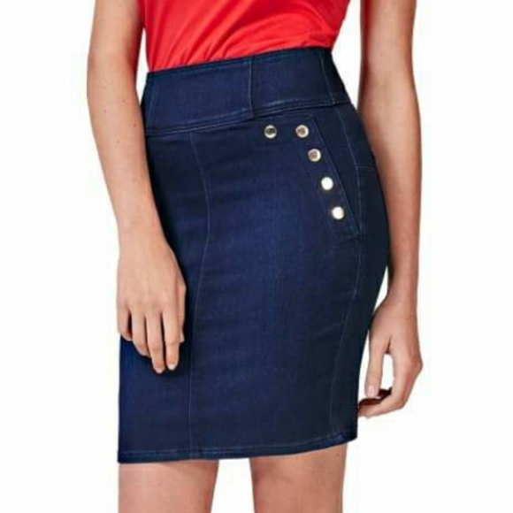 NEW GUESS Women's Blue Skirt SZ 27 - Picture 1 of 8